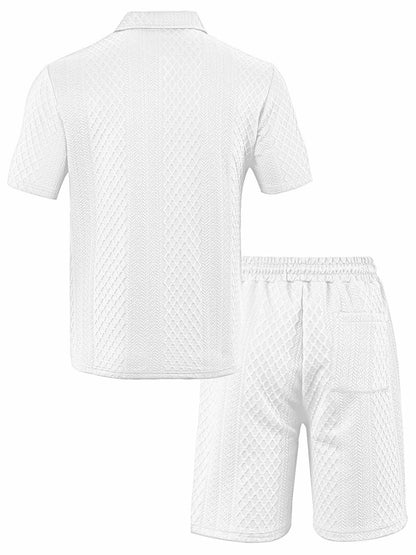 White, Suit Shorts Two Sets