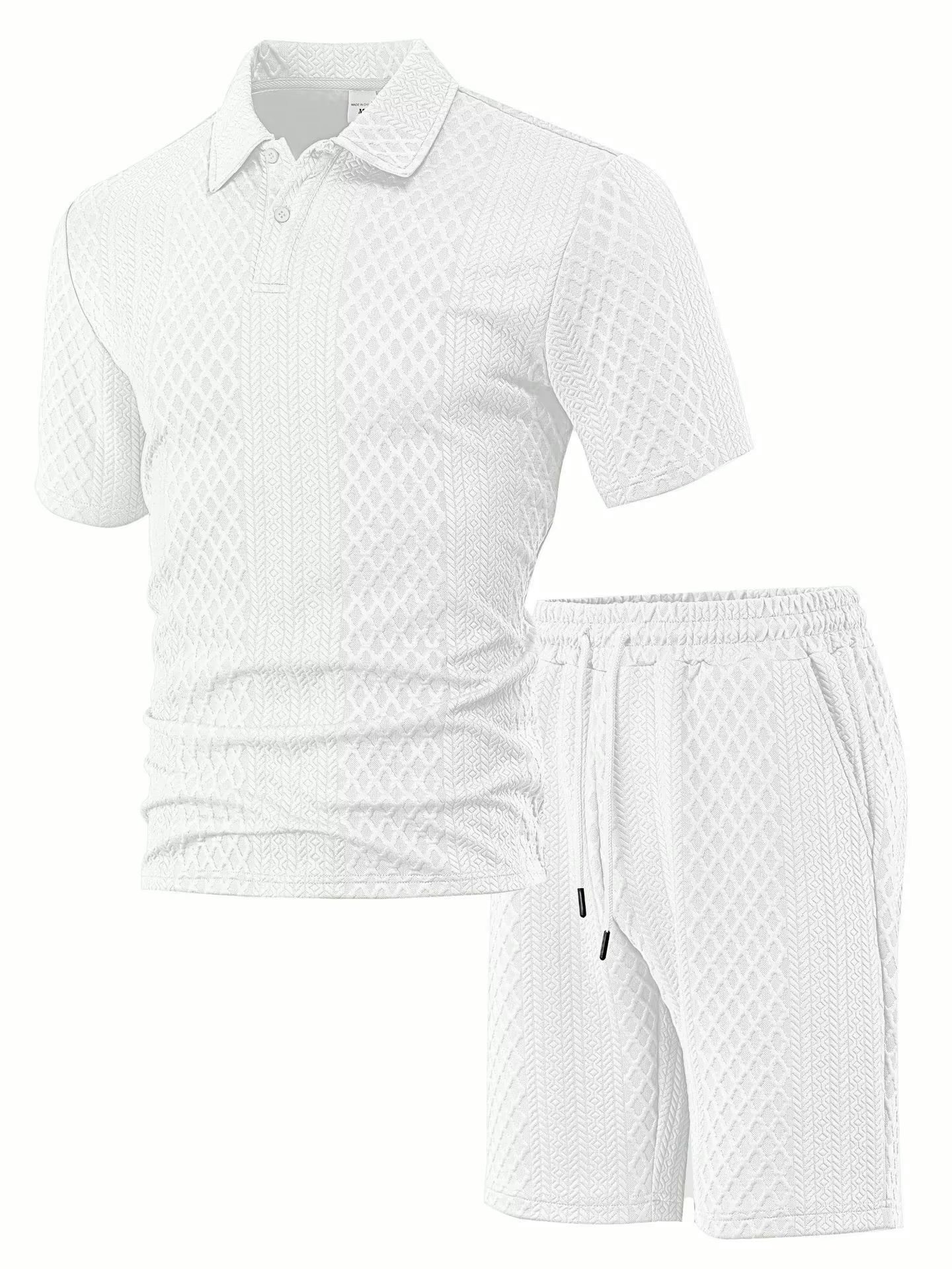 White, Suit Shorts Two Sets