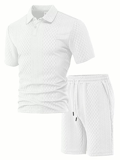 White, Suit Shorts Two Sets