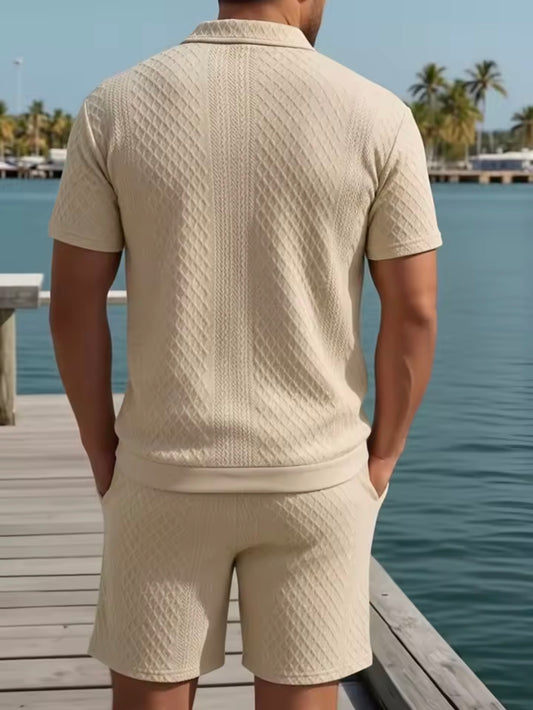 Brown Beige, Suit Shorts Two Sets